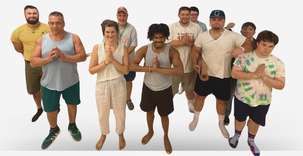 A Fellowship House yoga group